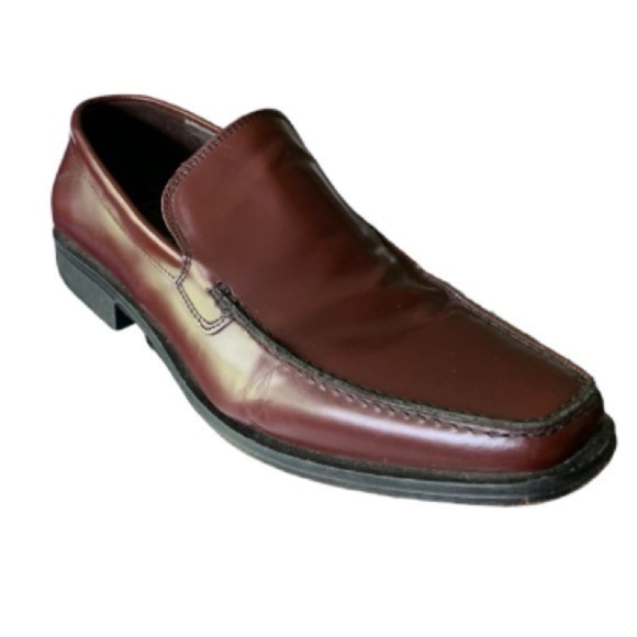 Kenneth Cole New York Chestnut Brown Loafer Mens Size 11.5 Slip On Dress Shoe - Picture 1 of 14